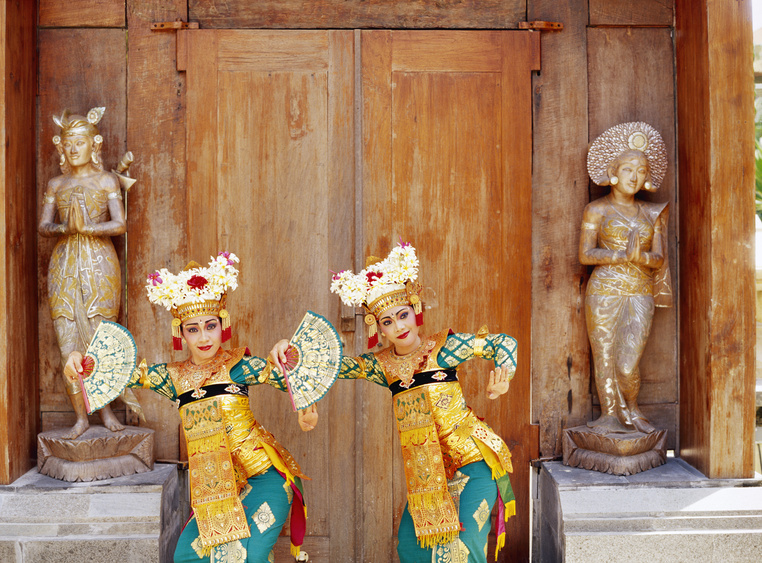 Legong Keraton dancers, Bali, Indonesia